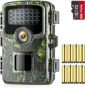 Caméra de Chasse Nocturne 32MP 1520P HD + SD 32GO Vitesse D'induction 0,1 S IP66 - Imagen 1 de 7