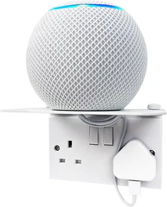 Double Socket Shelf - Space-Saving Wall Holder for Smart Home Devices & Phones | - Picture 1 of 12