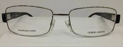 GIORGIO ARMANI GA811 SILVER RZS NEW EYEGLASSES FRAME RX 54-17-135 ITALY MADE - Image 1 of 3