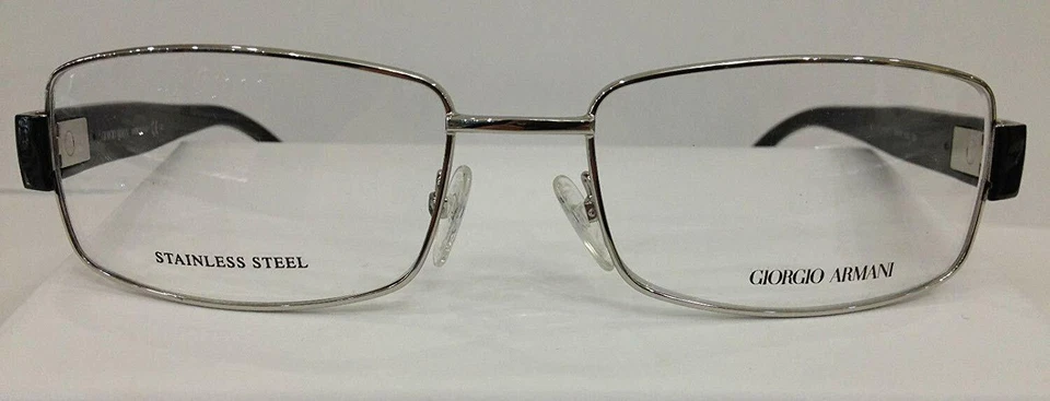 GIORGIO ARMANI GA811 SILVER RZS NEW EYEGLASSES FRAME RX 54-17-135 ITALY MADE - Image 1 of 3