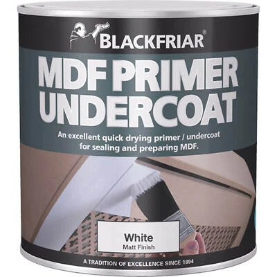 Blackfriar Quick Drying MDF Primer Undercoat White 250ml - Image 1 of 2