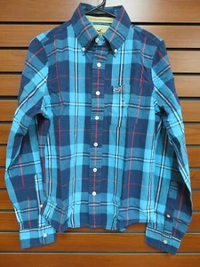 Hollister long sleeve bluecheck Shirts for Man size S - Picture 1 of 3