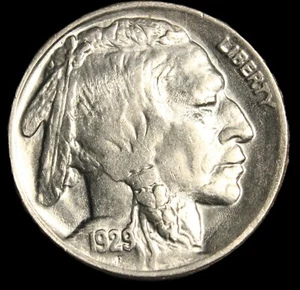 1929 Buffalo Nickel CHOICE BLAZING GEM BU - SVN560 - Picture 1 of 3