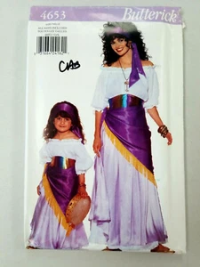 UNCUT Butterick Sewing Pattern Gypsy Costume Mom Daughter 4653 - Picture 1 of 3