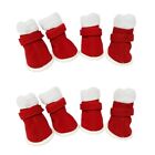  8 Pcs Waterproof Dog Boots Dogs Christmas Costume Accessories for Pet