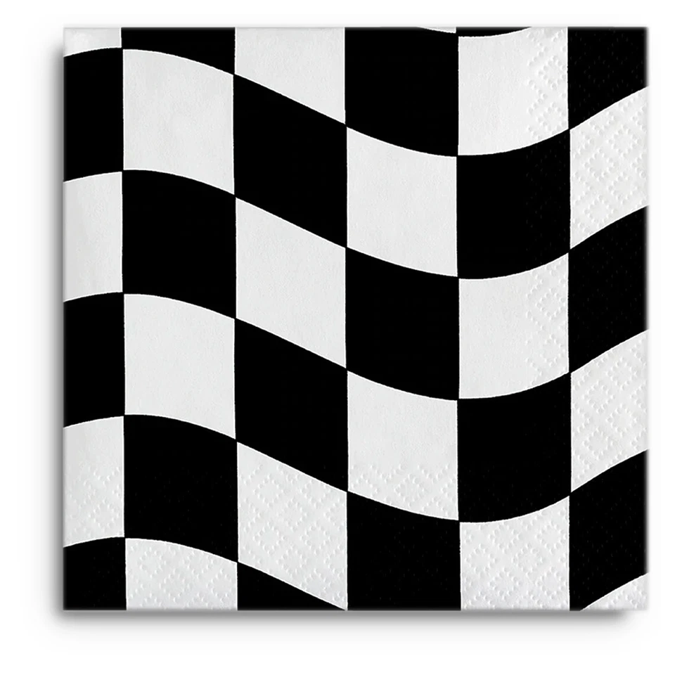 CEG Paper Beverage Napkins, Black & White Check - 2 Packs (650944) - Image 1 of 1