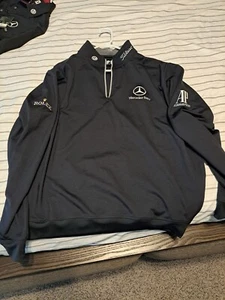 RARE PGA Tour 6 Professional Golfer Logo Golf Wind Jacket FootJoy AP Mercedes Lg - Picture 1 of 9