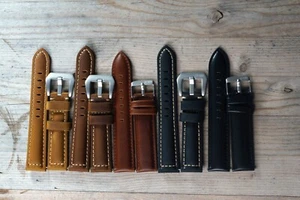 20mm Leather Watch Strap Package - 5 Straps! Quick Release - Picture 1 of 12