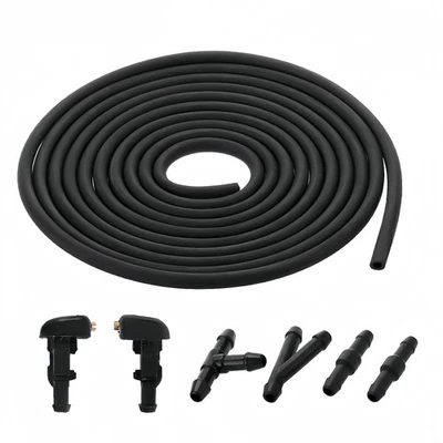 2PCS Universal Car Windshield Wiper Washer Squirter Nozzle Spray Jet Kit Hose US - Изображение 1 из 4