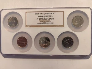 2001 S Clad Proof Set State Quarters PF69 Ultra Cameo NGC Graded PF 69 - Picture 1 of 2