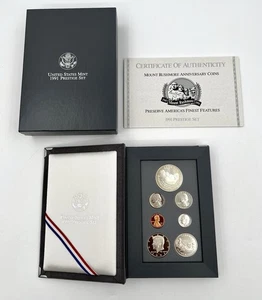 1991 US Mint Prestige Proof 7-Coin Mount Rushmore Anniversary Set in OGP mit COA - Bild 1 von 7