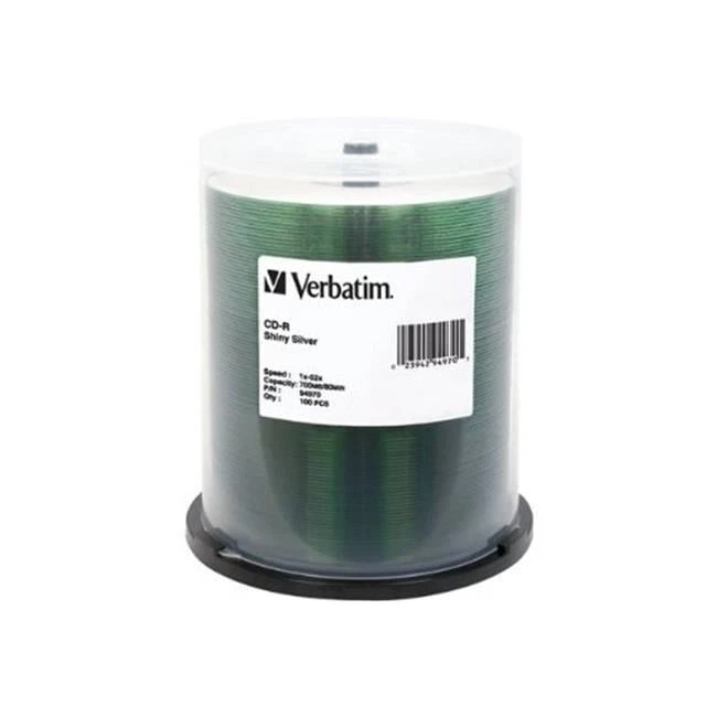 Storage Media Cd-r 80min 700mb 52x Shiny Silver 100pk Spindle - Image 1 of 1