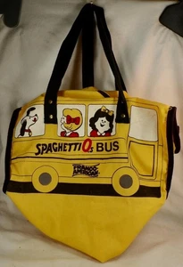 Spaghetti O's School Bus Lunch Bag Franco American Cloth 1984 Vintage - Picture 1 of 17