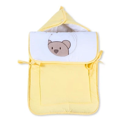 Fuß- und Kuschelsack mit Gurtschlitz Little Bear Gelb baby Schlafsack Bär  - Bild 1 von 3