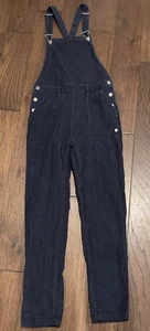 Roxy Vintage Y2K Blu Navy Velluto a coste Bavaglino Salopette Donna Taglia XS - Foto 1 di 7