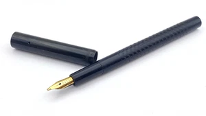 PLUMA ESTILOGRÁFICA VINTAGE MABIE TODD BLACKBIRD NEGRA SEMI FLEXIBLE ORO 14K ANCHA NUEVA EN CAJA - Imagen 1 de 12