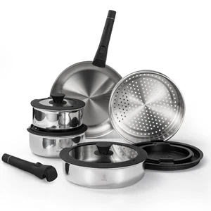 ROYDX16-TEILIGES Töpfe und Pfannen Set, 18/10 Edelstahl Kochgeschirr Set mit Verstell... - Bild 1 von 7