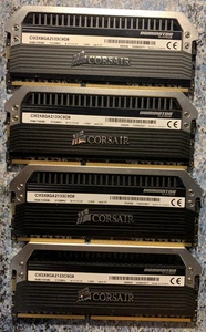 🆗C9 32GB DDR3-2133MHz =4x 8GB Corsair Dominator Platinum Memory =2400 C10 RAM - Picture 1 of 16