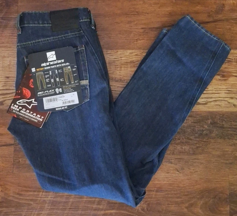 PANTALONES ALPINESTARS TECH DENIM REG FIT VICTORIA CON KEVLAR TALLA 32X34 3328020 NUEVOS CON ETIQUETAS Foto 1 de 4
