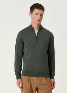 JOHN SMEDLEY Tapton Green Half Zip New Zealand Merinowolle Pullover Gr. XL Neu mit Etikett - Bild 1 von 10