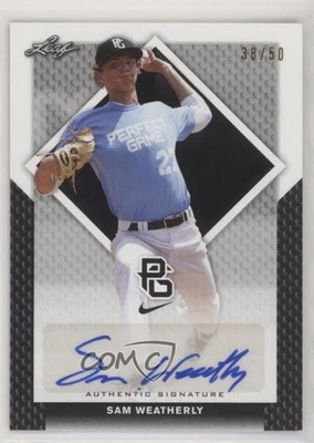 2016 Leaf Perfect Game National Showcase Black /50 Sam Weatherly #BA-248 Auto - Image 1 of 2