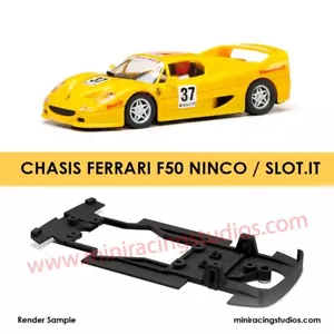 Chasis 3D Ferrari F50 Ninco para soporte Slot.it y compatibles. - Bild 1 von 3