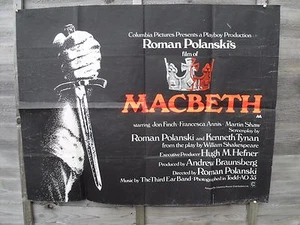 ORIGINAL 1971 ROMAN POLANSKI MACBETH FILM POSTER QUAD SIZE - Picture 1 of 1