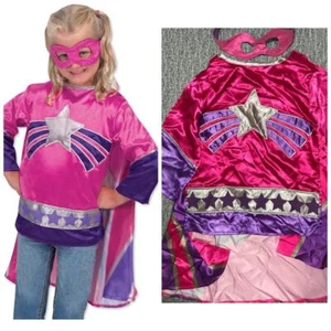 3-6 years melissa & doug super hero costume shirt with eyewear pink for girls - Picture 1 of 7