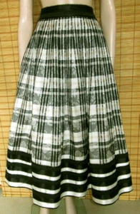 SCHWARZ/NATURFARBENER TRACHTENROCK - COTTON/POL. - VINTAGE - STRASSER - GR. M - Picture 1 of 2