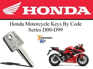 Honda Motorcycle Keys / Select your key Code/ Series D00 - D99 - Picture 1 of 13