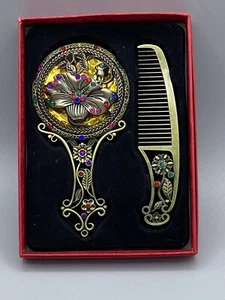 Kosmetik Set Spiegelkamm Strass Geschenkbox inklusive - Bild 1 von 6