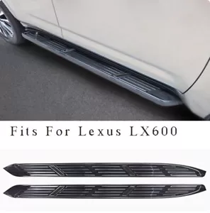 Black Stainless Steel Fixed Running Board Cover fits for Lexus LX600 2022-2025 - Foto 1 di 3