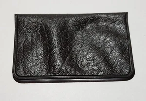 Soporte retro para tarjetas de visita de vinilo marrón oscuro de 4 pulgadas - Imagen 1 de 6