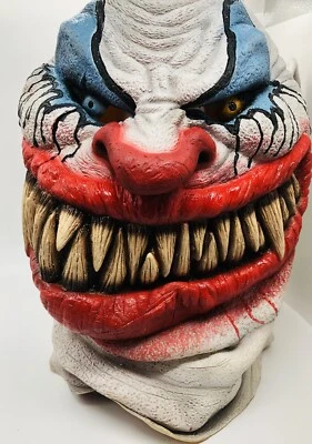 Chopper The Clown Horror Joker Sinister Creepy Costume Overhead Latex Mask - Image 1 of 4