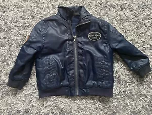 CALVIN KLEIN JEANS Toddler Boys 3T Bomber Jacket Blue Pre-Owned - Picture 1 of 10