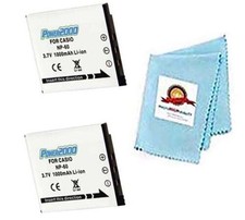 TWO 2 NP60 NP60DBA Batteries for Casio EX-Z21 EX-Z22 EX-Z29 EX-Z80 EX-Z85 EX-Z90