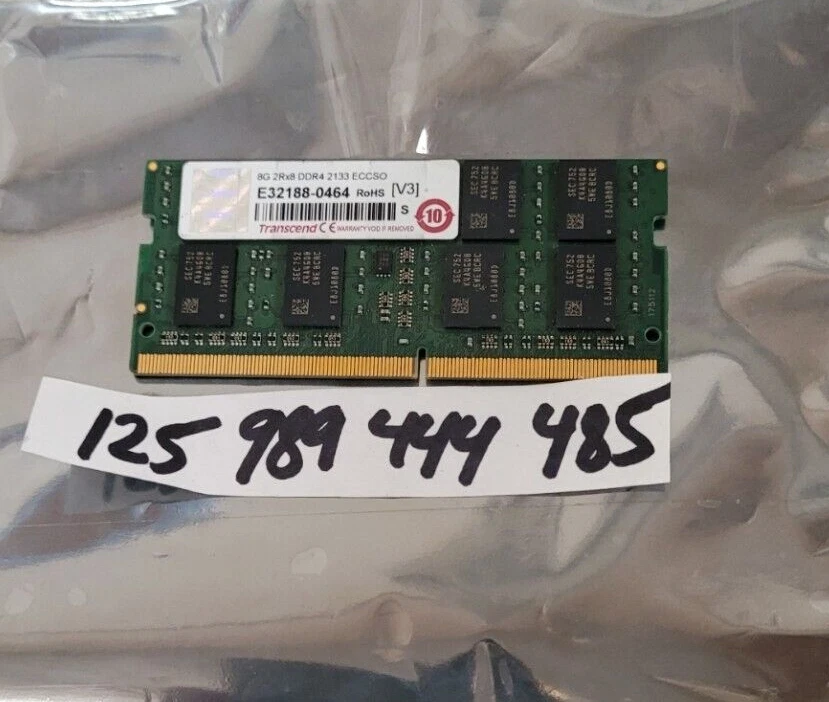 8GB DDR4-2133  CL15  DDR4-2133/PC4-17000   ECC SODIMM   1.20V 260PIN - Image 1 of 1