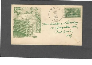 ERIN,NY TO PORT JERVIS,NY MAR 17-1956CABIN OF A BELOVED IRISHMAN - Picture 1 of 2
