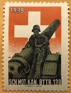 Switzerland Soldier Stamps Artillery,art#256 Sch.mot.man.buttress.130 - Picture 1 of 1