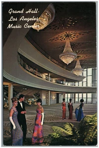 Postal cromada Pavilion Grand Hall Los Angeles Music Center California - Imagen 1 de 2