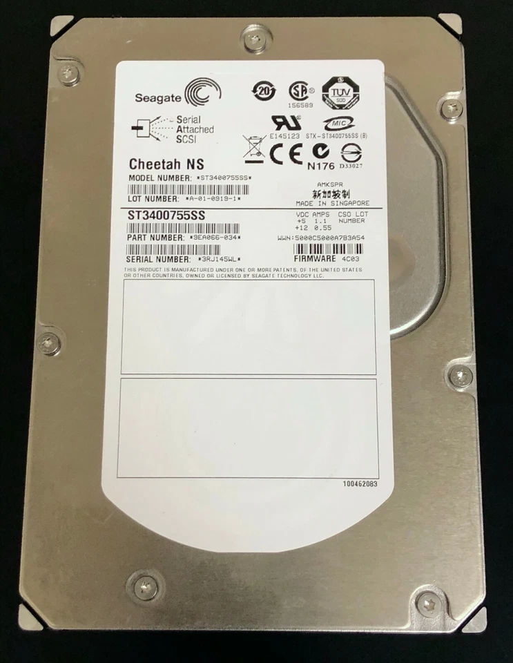 Seagate ST3400755SS 400GB 10K 3.5" SAS HDD – Enterprise Server Hard Drive - Image 1 of 1