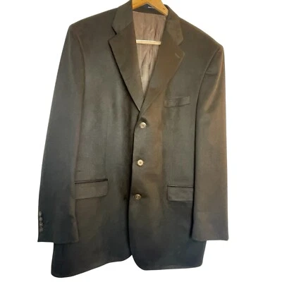 Chaps Ralph Lauren Hunter Green Faux Suede Microfiber Blazer Jacket 3 Button 46L - Image 1 of 4