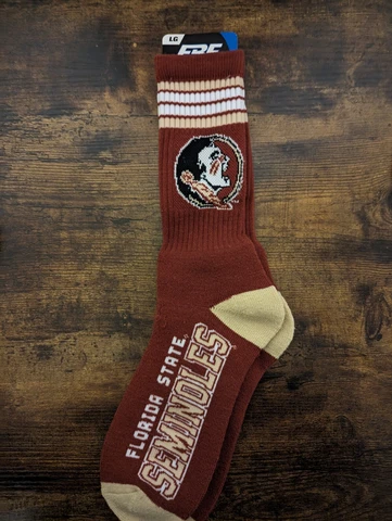 For Bare Feet NCAA Florida State Seminoles 4 Stripe Deuce Socks Cover