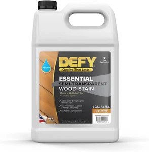 Essential Semi-Transparent Outdoor Wood Stain and Sealer in One, 1 Gallon, Cedar - Picture 1 of 12