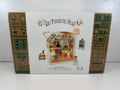 Robotime DIY Miniature House Jason's Kitchen Rolife Model Kit DG105 Sealed - Image 1 of 4