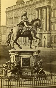 Germany Berlin City Equestrian Statue Friedrich Wilhelm I Old CDV Photo 1865 - Picture 1 of 3