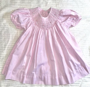 Petit Ami 9 M Pink Smocked Dress Granny Square Reborn Doll - Picture 1 of 4