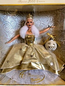 Neu im Karton Mattel Sonderedition 2000 FEIER BARBIE PUPPE + Millennium Ornament - Bild 1 von 4