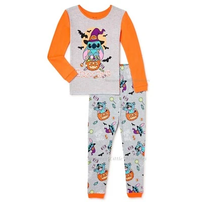DISNEY Lilo & Stitch Halloween Pajamas Girls Size 6 8 10 Shirt Pant Kids Boy NWT - Image 1 of 3