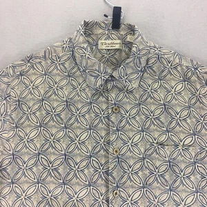 Caribbean Silk Shirt Men's Large Button Up Sculptured Buttons Hawaiian Vacation - Picture 1 of 10